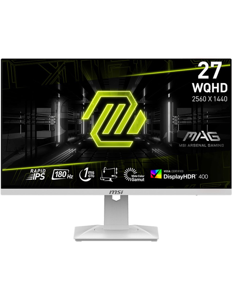 MONITEUR MSI MAG 274QRFW 180HZ IPS 27 POUCE ADJUSTABLE WHITE QHD 2K